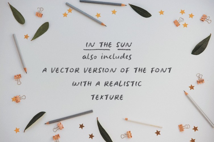In The Sun Handwritten SVG Font free download preview 3 – Handwriting Fonts font