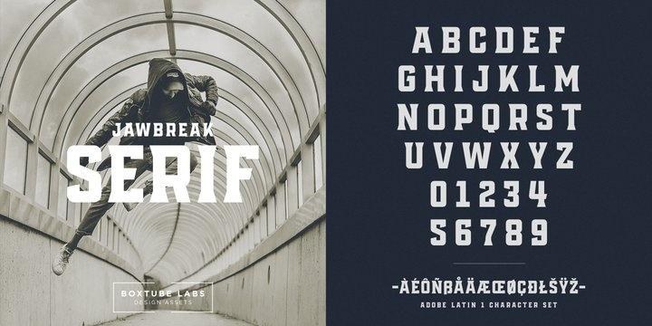 Jawbreak Font Family free download preview 2 – Slab Serif Fonts font