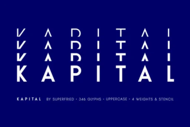 KAPITAL Font free download – Geometric font preview
