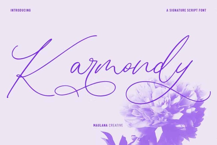 Karmondy Signature Script Font free download preview 4 – Script And Handwritten font