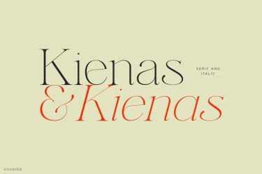 Kienas Font free download – Modern font preview