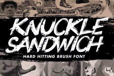 Knuckle Sandwich Font free download – Packaging font preview