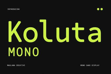 Koluta Mono Font free download – Creative font preview