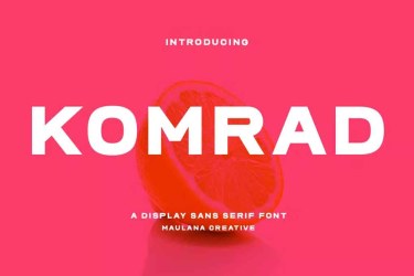 Komrad Sans Display Font free download – Sans Serif Fonts font preview