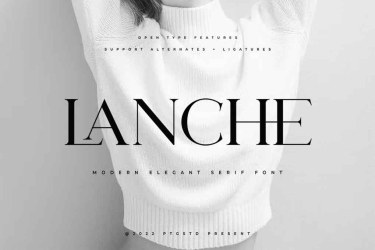 Lanche Font free download – Modern font preview