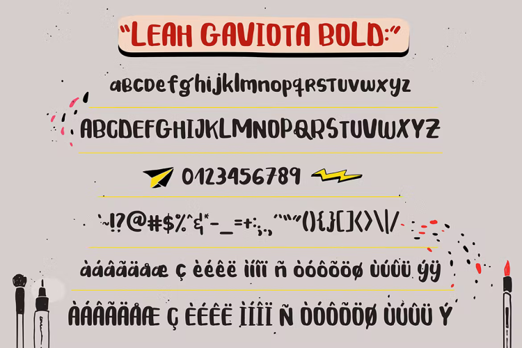 Leah Gaviota Font free download preview 8 – Serif Fonts font