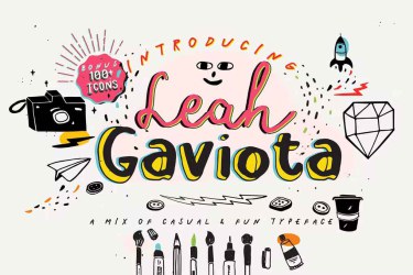 Leah Gaviota Font free download – Leah Gaviota Font font preview