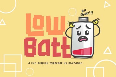 Low Batt Font free download – Sans Serif Fonts font preview
