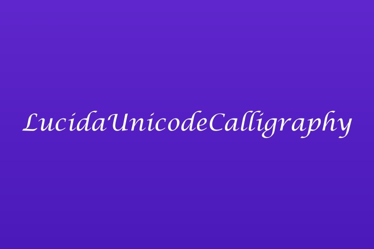 Lucida Unicode Calligraphy Font Family free download preview 1 – Display Fonts font
