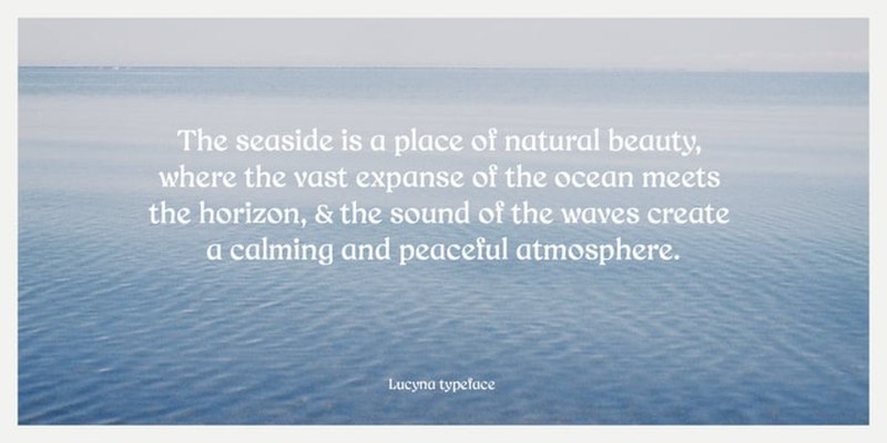 Lucyna Font free download preview 5 – Serif Fonts font