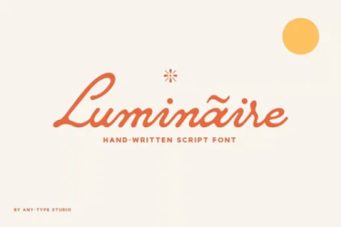 Luminaire Font free download – Script And Handwritten font preview