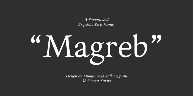 Magreb Font Family free download preview 8 – Serif Fonts font
