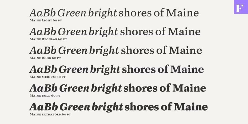 Maine Font Family free download preview 7 – Sans Serif Fonts font