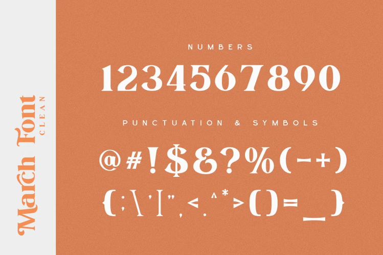 March Font free download preview 10 – Serif Fonts font