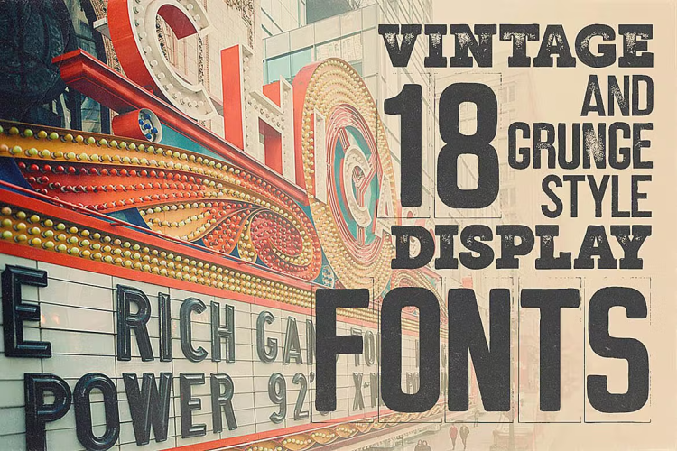 Marquee 18 Grunge Font free download preview 3 – Serif Fonts font