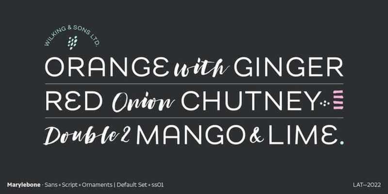 Marylebone Font Family free download preview 5 – Script And Handwritten font