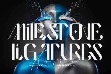 Milestone Ligatures Font free download – Display Fonts font preview