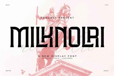 Milknolri A New Display Font free download – Display Fonts font preview