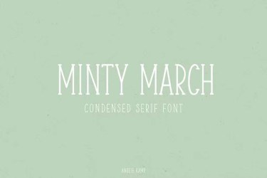 Minty March Condensed serif font free download – Handwritten font preview