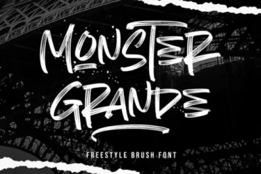 Monster Grande Font free download – Handwritten font preview