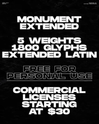 Monument Extended Font Family free download – Modern font preview