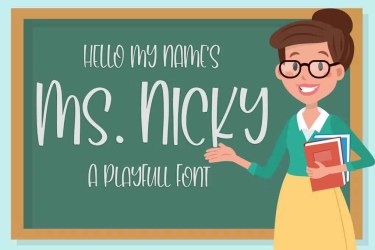 Ms. Nicky A Playful Font free download – Serif Fonts font preview