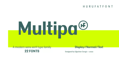 Multipa Font Family free download – Packaging font preview