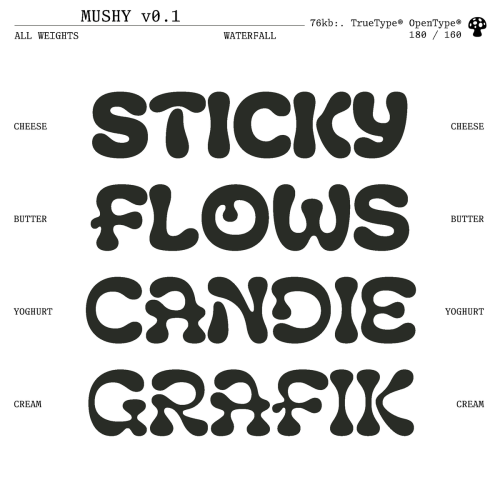 Mushy Font Family free download preview 1 – Display Fonts font