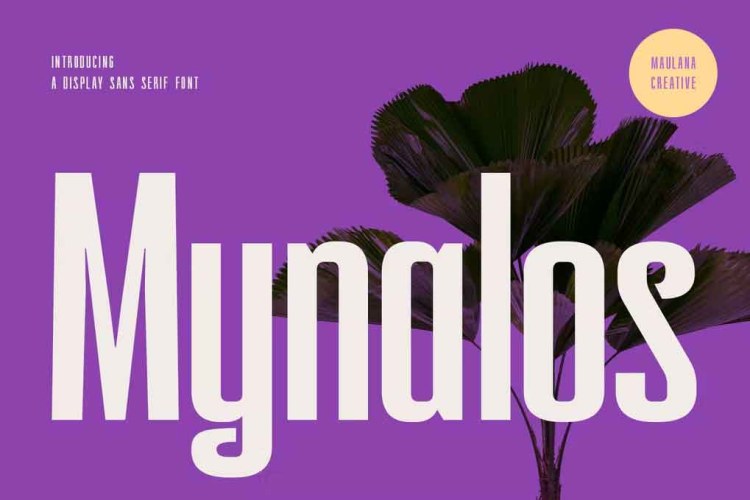 Mynalos Display Font free download preview 4 – Sans Serif Fonts font