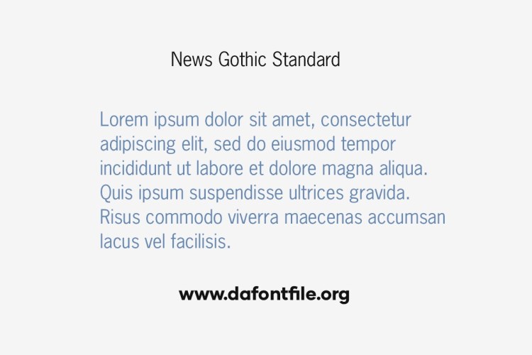 News Gothic Font free download preview 2 – Sans Serif Fonts font