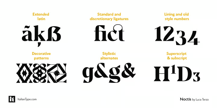 Noctis Font Family free download preview 7 – Font Family font
