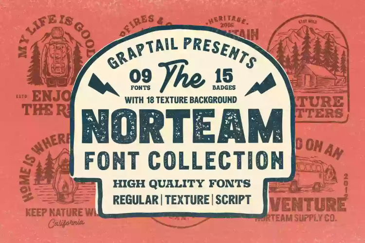 Norteam Font Collection free download preview 11 – Sans Serif Fonts font
