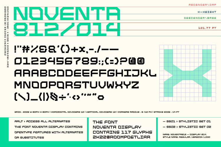 Noventa Display Font free download preview 1 – Sans Serif Fonts font