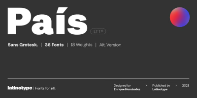Pais Font Family free download – Contemporary font preview