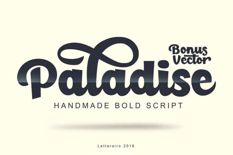 Paladise Font free download preview 4 – Script And Handwritten font