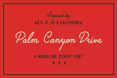 Palm Canyon Drive Font free download – Retro font preview