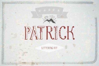 Patrick font & Lettering Kit Font free download – Script And Handwritten font preview