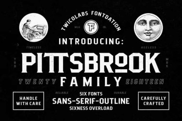 Pittsbrook Family Font free download – Classic font preview