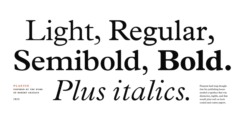Plantin Font free download preview 1 – Serif Fonts font