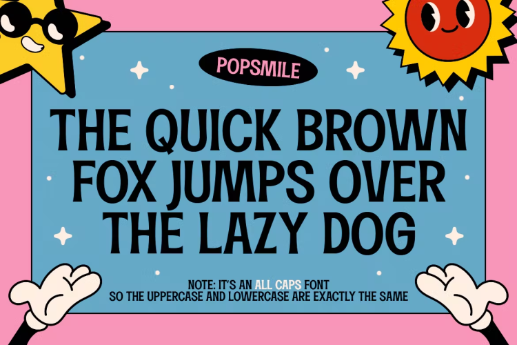 Popsmile Retro Pop Font free download preview 1 – Sans Serif Fonts font