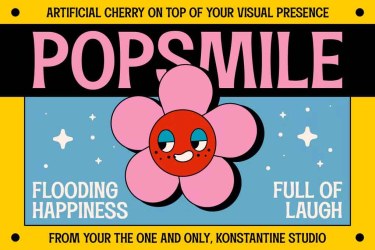Popsmile Retro Pop Font free download – Sans Serif Fonts font preview