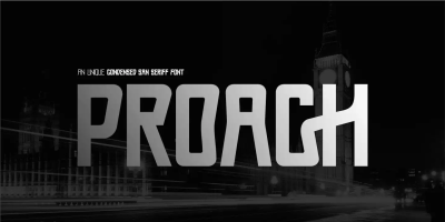 Proach Font free download – Font Family font preview