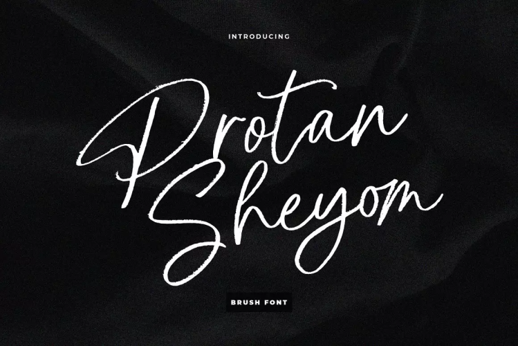 Protan Sheyom Brush Font free download preview 5 – Script And Handwritten font