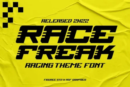 Race Freak Font free download preview 4 – Display Fonts font