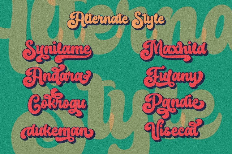 Raydhen – Retro Font with Extrude free download preview 4 – Display Fonts font
