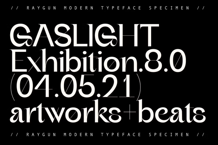 Raygun Font free download preview 3 – Display Fonts font