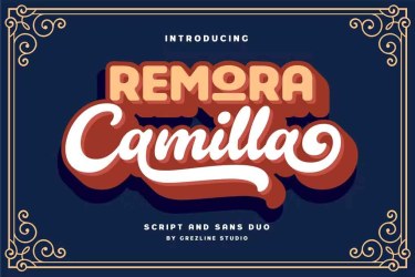 Remora Camilla Display Font free download – Retro font preview