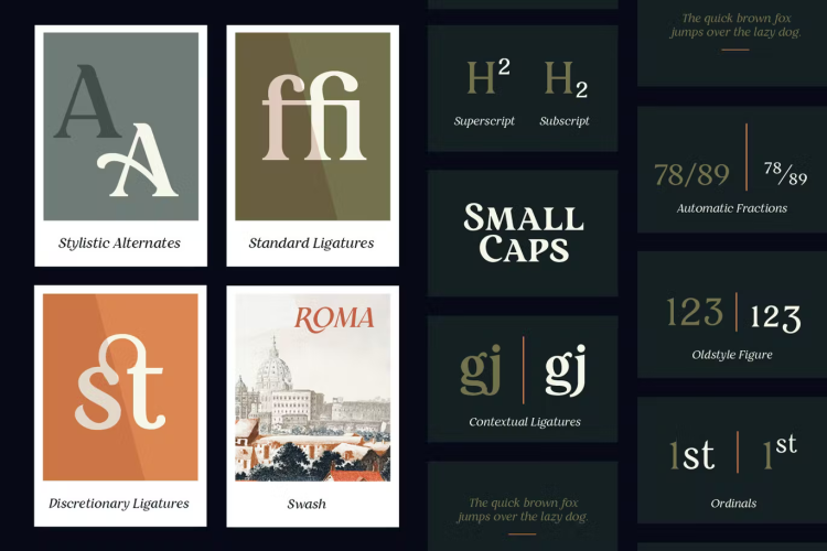 Restora Font free download preview 5 – Serif Fonts font