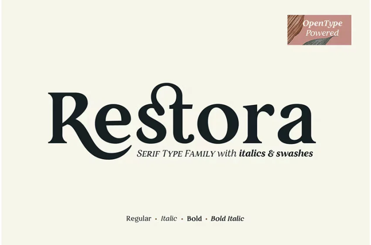 Restora Font free download preview 6 – Serif Fonts font
