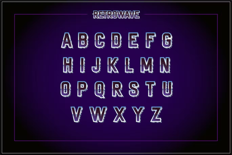 Retrowave Poster Font free download preview 2 – Decorative Fonts font